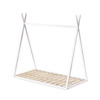 Biela domčeková detská posteľ z bukového dreva 70x140 cm Maralis - Kave Home - Image 3