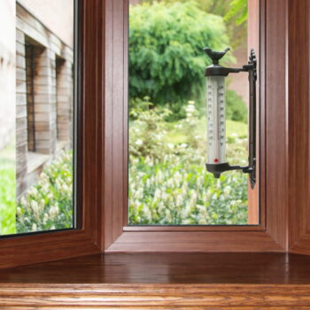 Liatinový nástenný teplomer Esschert Design Bird, výška 27,3 cm – Obrázok 2