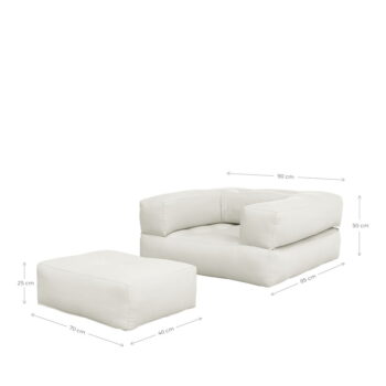 Rozkladacie kreslo so zeleným poťahom Karup Design Cube Olive Green - Image 4