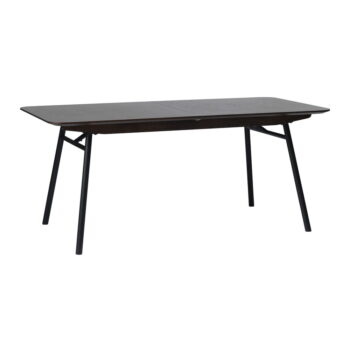 Tmavohnedý rozkladací jedálenský stôl s doskou v dubovom dekore 90x180 cm Latina – Unique Furniture – Obrázok 3