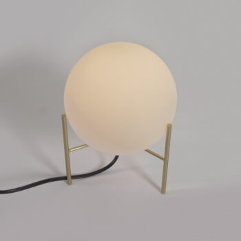 Stolová lampa so skleneným tienidlom v bielo-zlatej farbe (výška 22 cm) Seina - Kave Home - Image 3