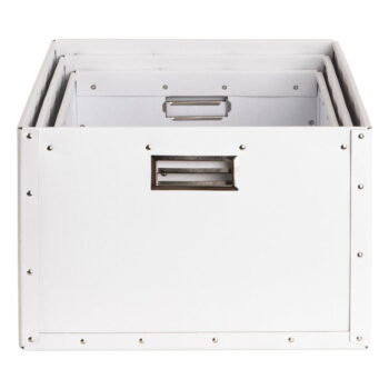 Biele kartónové úložné boxy v súprave 3 ks Ture – Bigso Box of Sweden - Image 10