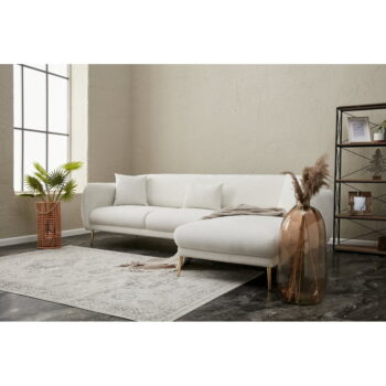 Biela rozkladacia rohová pohovka (pravý roh) Simena – Balcab Home - Image 4