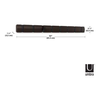Tmavohnedý nástenný vešiak z topoľového dreva Flip – Umbra - Image 7
