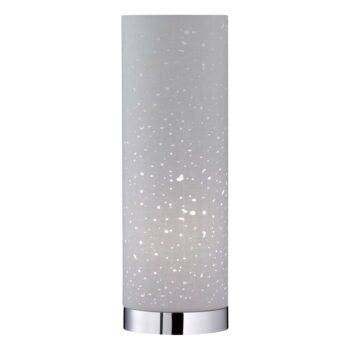 Sivá stolová lampa s textilným tienidlom (výška  35 cm) Thor – Fischer & Honsel