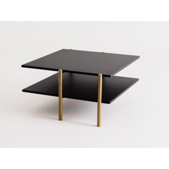 Čierny konferenčný stolík s čiernou doskou 80x85 cm Rave - CustomForm - Image 3
