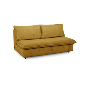 Žltá menčestrová rozkladacia pohovka 184 cm Isadora – Bobochic Paris – Obrázok 2