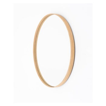 Nástenné zrkadlo s rámom z dubového dreva Wireworks Glance, ⌀ 66 cm – Obrázok 2