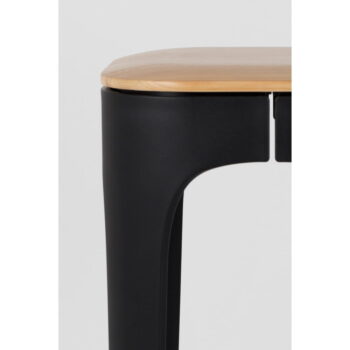 Čierna barová stolička 73 cm Up-High – White Label – Obrázok 3