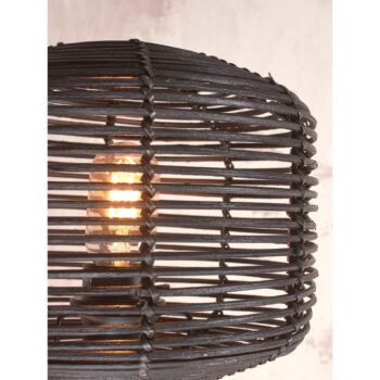 Čierna stolová lampa s ratanovým tienidlom (výška 40 cm) Tanami – Good&Mojo - Image 6