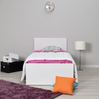 Biela jednolôžková posteľ 90x190 cm KRY – Kalune Design - Image 5