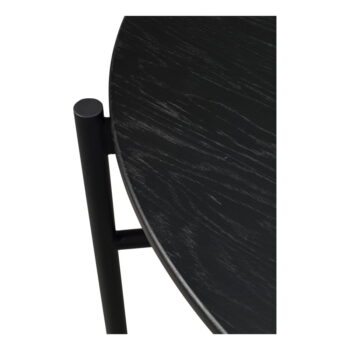 Čierny jedálenský stôl v dubovom dekore Rowico Skye, ø 120 cm - Image 8