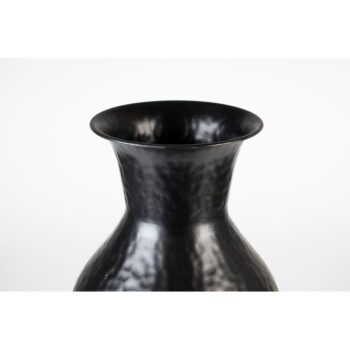 Čierna oceľová vysoká váza (výška 56 cm) Dunja – White Label – Obrázok 5