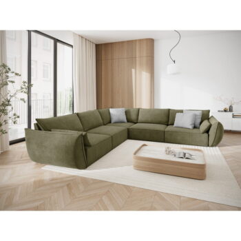 Zelená rohová pohovka (variabilná) Vanda - Mazzini Sofas - Image 5