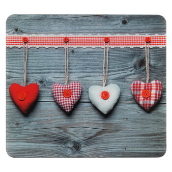 Kryt na stenu pri sporáku z tvrdeného skla 50x56 cm Hearts – Wenko
