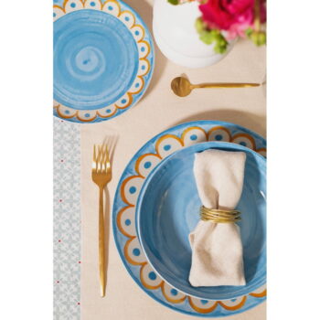 Svetlomodré hlboké porcelánové taniere v súprave 6 ks ø 21 cm Tangeri blue – Villa Altachiara - Image 2