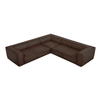 Tmavohnedá kožená rohová pohovka (variabilná) Madame - Windsor & Co Sofas – Obrázok 2