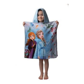 Modré froté detské pončo Frozen 2 – Jerry Fabrics - Image 2