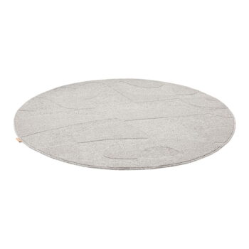 Svetlosivý vlnený okrúhly koberec ø 120 cm Morphic Botanica – Agnella - Image 8