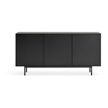 Nízka komoda v dekore duba v čierno-prírodnej farbe 159x80 cm Sierra – Teulat - Image 5