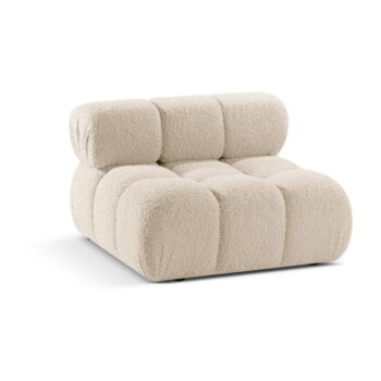 Béžový modul pohovky z textílie bouclé (stredový diel) Bellis – Micadoni Home - Image 3
