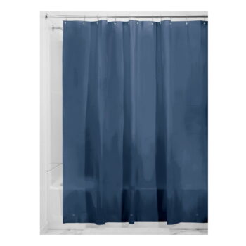 Modrý sprchový záves iDesign PEVA, 183 x 183 cm - Image 2