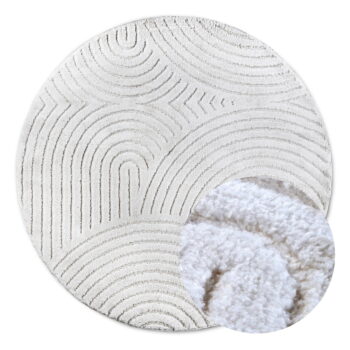 Biely okrúhly koberec ø 160 cm Panglao New York White – Elle Decoration