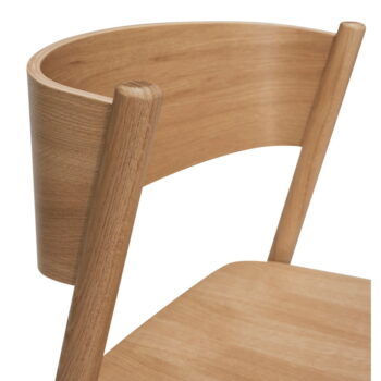 Barová stolička v dekore duba v prírodnej farbe (výška sedadla 75 cm) Oblique – Hübsch – Obrázok 4