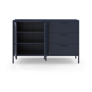 Tmavomodrá komoda 140x90 cm Diora – Marckeric - Image 6