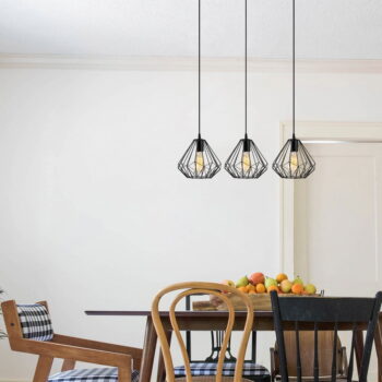 Čierne závesné svietidlo s kovovým tienidlom Diamond – Opviq lights - Image 3