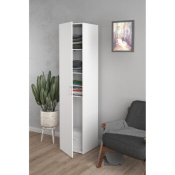 Biela šatníková skriňa 39x175 cm Space – Tvilum – Obrázok 5