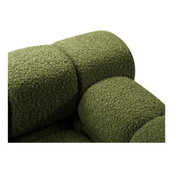 Zelený modul pohovky z textílie bouclé (pravý roh) Bellis – Micadoni Home – Obrázok 6