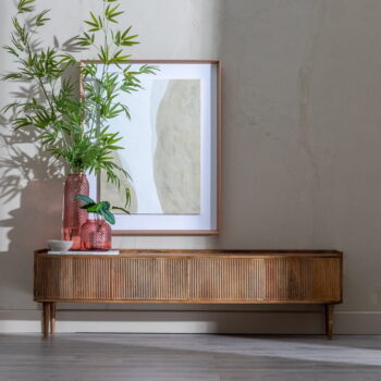 TV stolík z mangového dreva v prírodnej farbe 175x50 cm Apricot – Ixia - Image 7