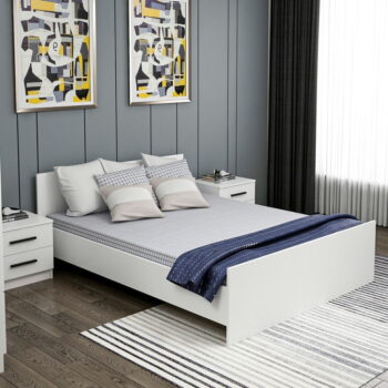 Biela dvojlôžková posteľ 160x200 cm Kale – Kalune Design - Image 4