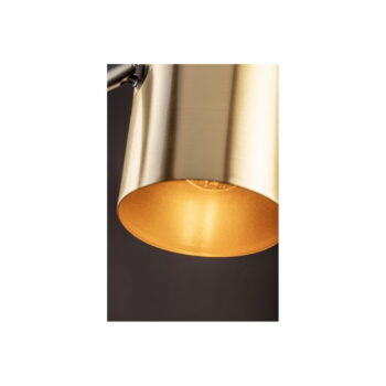 Stojacia lampa s kovovým tienidlom v čierno-zlatej farbe (výška 133,5 cm) Mouse – GTV - Image 3