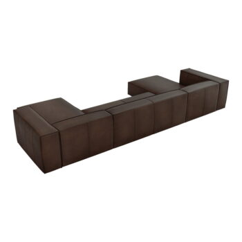 Tmavohnedá kožená rohová pohovka (do "U") Madame - Windsor & Co Sofas - Image 3
