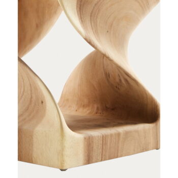 Odkladací stolík z masívu munggur 30x30 cm Hakon – Kave Home - Image 3