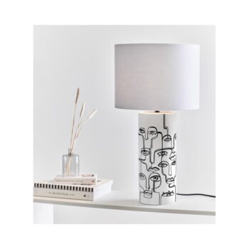 Biela stolová lampa s potlačou Markslöjd Family, výška 61,5 cm - Image 3