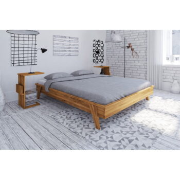 Dvojlôžková posteľ z dubového dreva 200x200 cm Retro - The Beds - Image 4