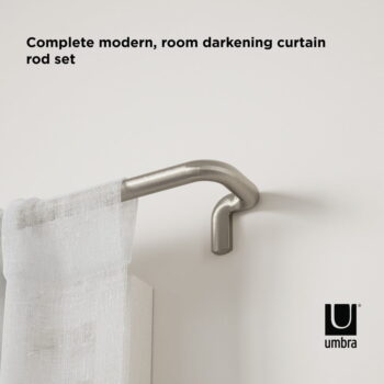 Oceľová roztiahnuteľná garniža 122 - 224 cm Twilight - Umbra – Obrázok 6