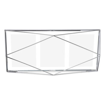 Kovový rámček v lesklo striebornej farbe stojací/na stenu 48x23 cm Prisma – Umbra - Image 5