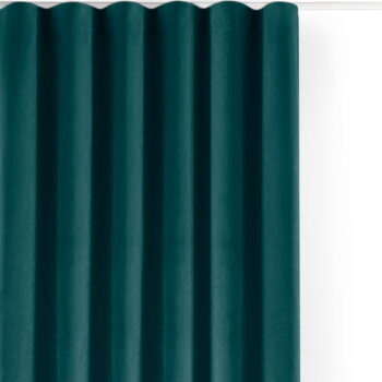 Zamatový dimout záves v petrolejovej farbe 530x270 cm Velto – Filumi