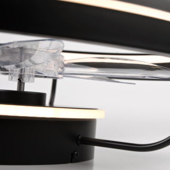 Čierne LED stropné svietidlo s ventilátorom Fargo – LAMKUR - Image 11