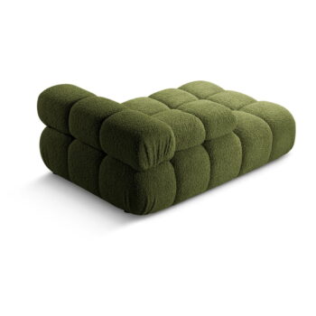 Zelený modul pohovky z textílie bouclé (ľavý roh) Bellis – Micadoni Home - Image 5