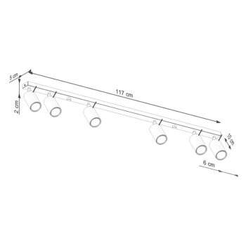 Zelené stropné svietidlo 6x117 cm Etna – Nice Lamps - Image 4