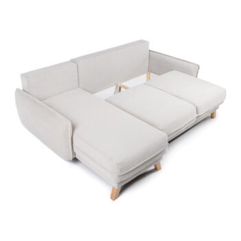 Variabilná béžová menčestrová rozkladacia rohová pohovka Tori – Bonami Selection – Obrázok 8