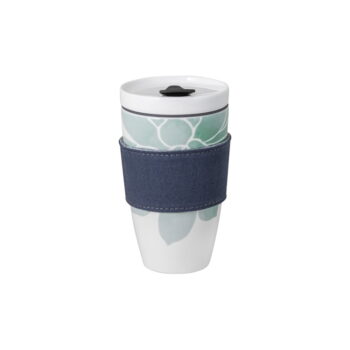 Zeleno-biely porcelánový cestovný hrnček Villeroy & Boch Like To Go, 350 ml – Obrázok 3