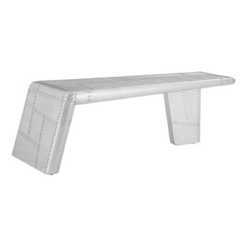 Kovový okrúhly konferenčný stolík v striebornej farbe 55x130 cm Avro – Premier Housewares - Image 2