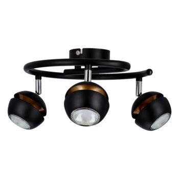 Stropné svietidlo s kovovým tienidlom v čierno-zlatej farbe 38x38 cm Boni - Candellux Lighting – Obrázok 8