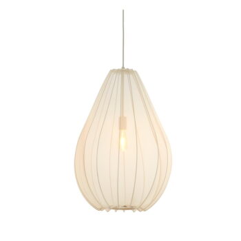 Béžové závesné svietidlo s textilným tienidlom ø 50 cm Itela – Light & Living